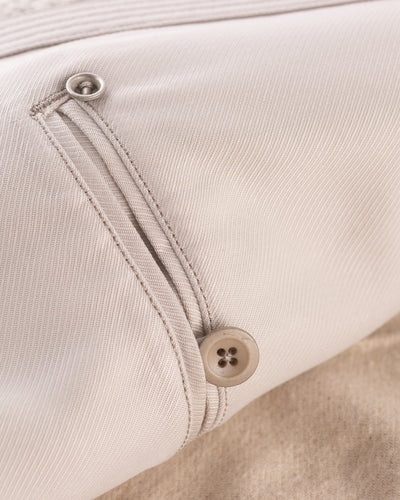 MotivMfg Mandarin Coat - Ecru Undyed Wool - Standard & Strange