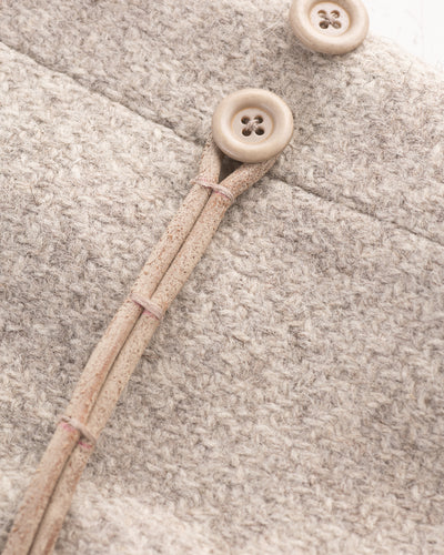 MotivMfg Mandarin Coat - Ecru Undyed Wool - Standard & Strange