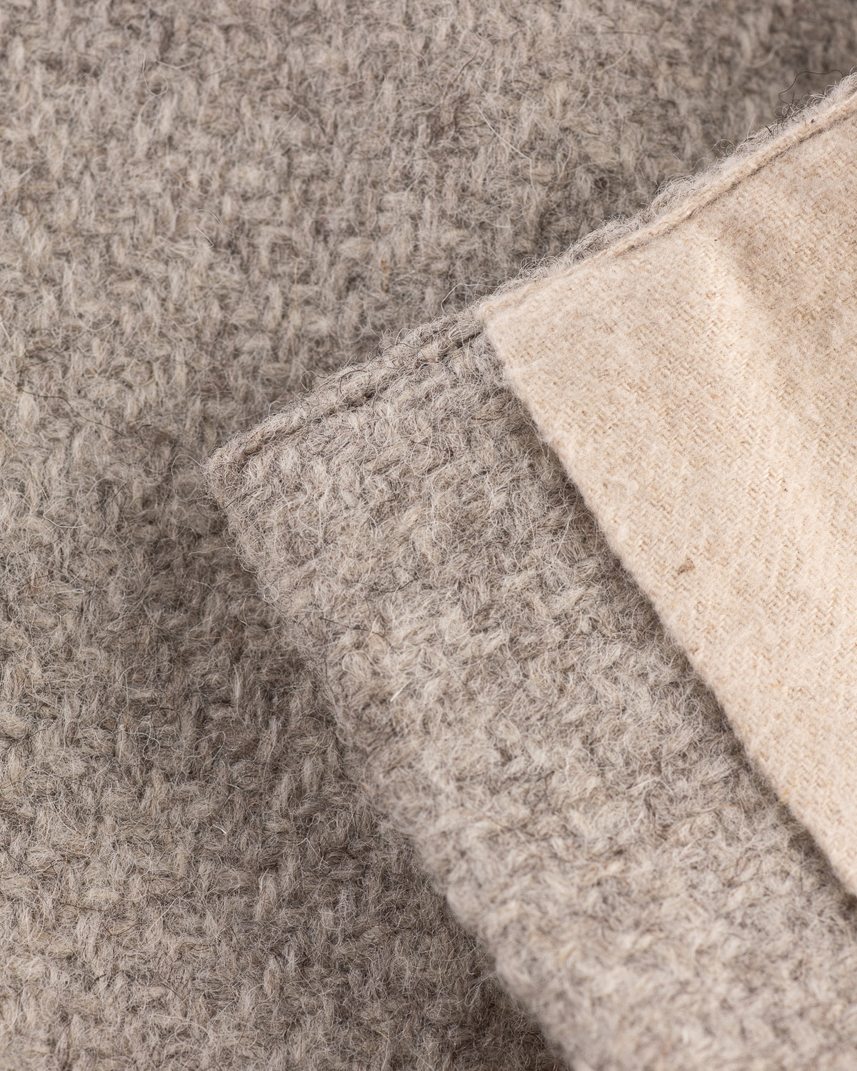 MotivMfg Mandarin Coat - Ecru Undyed Wool - Standard & Strange