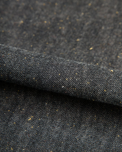 MotivMfg Pleat Denim Trousers - Char Brown Donegal Denim - Standard & Strange