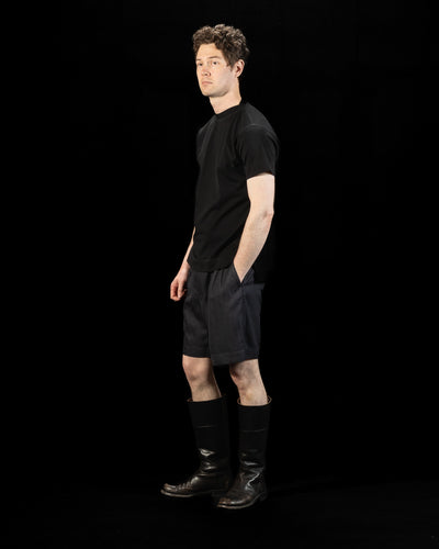 MotivMfg Shuttle T-Shirt - Black Cotton Silk Jersey - Standard & Strange