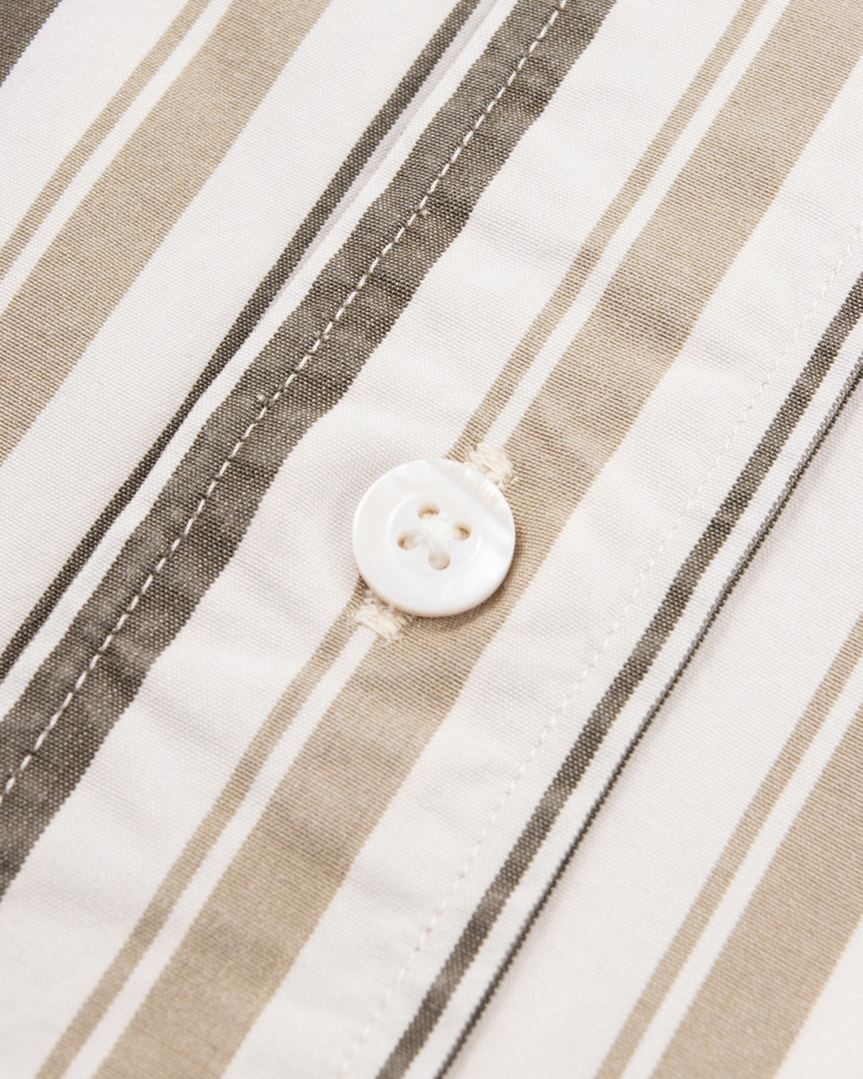MotivMfg Authentic Fit BD Shirt - Charcoal Stripe Silk Cotton Fine Poplin - Standard & Strange