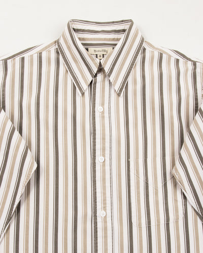 MotivMfg Authentic Fit BD Shirt - Charcoal Stripe Silk Cotton Fine Poplin - Standard & Strange