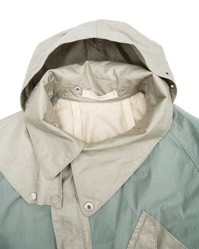 MotivMfg Hybrid Parka - Aqua Japanese Shrunk Nylon - Standard & Strange