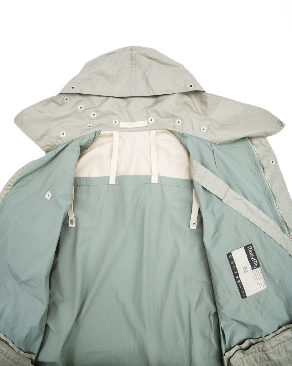 MotivMfg Hybrid Parka - Aqua Japanese Shrunk Nylon - Standard & Strange