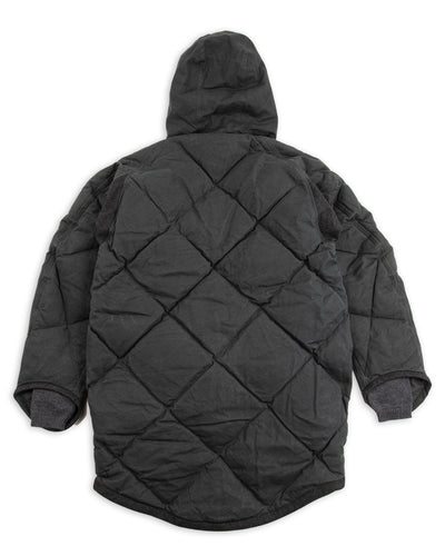MotivMfg Lander Down Coat - Charcoal Halley Stevenson "Military Finish" Waxed Cotton - Standard & Strange