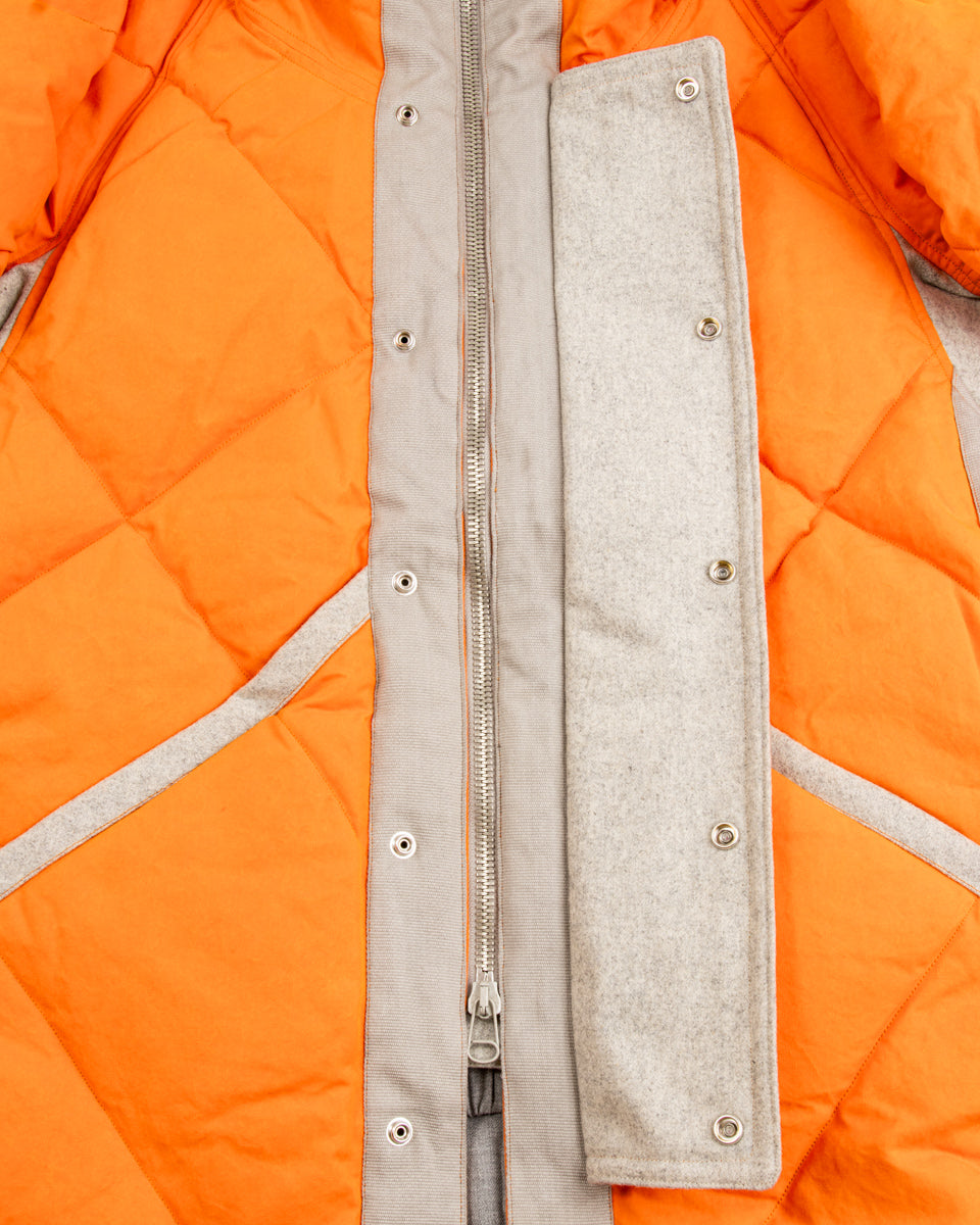 MotivMfg Lander Down Coat - Lava Halley Stevenson "Military Finish" Waxed Cotton - Standard & Strange