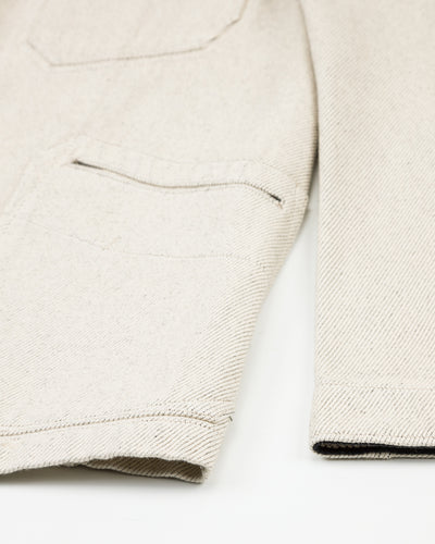MotivMfg Peak Lapel Lounge Jacket - Natural Tailorable Denim - Standard & Strange