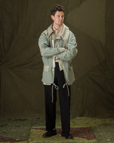 MotivMfg Hybrid Parka - Aqua Japanese Shrunk Nylon - Standard & Strange