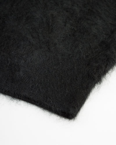 Olde H & Daughter Fur Cashmere V Pullover - Black 10 - Standard & Strange