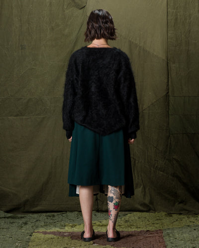Olde H & Daughter Fur Cashmere V Pullover - Black 10 - Standard & Strange