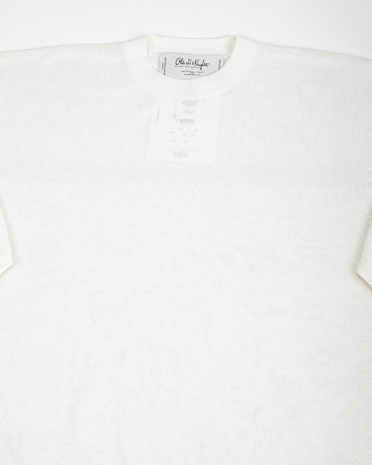 Olde H & Daughter Jyarijyari Silk Crew Pullover - Ecru - Standard & Strange