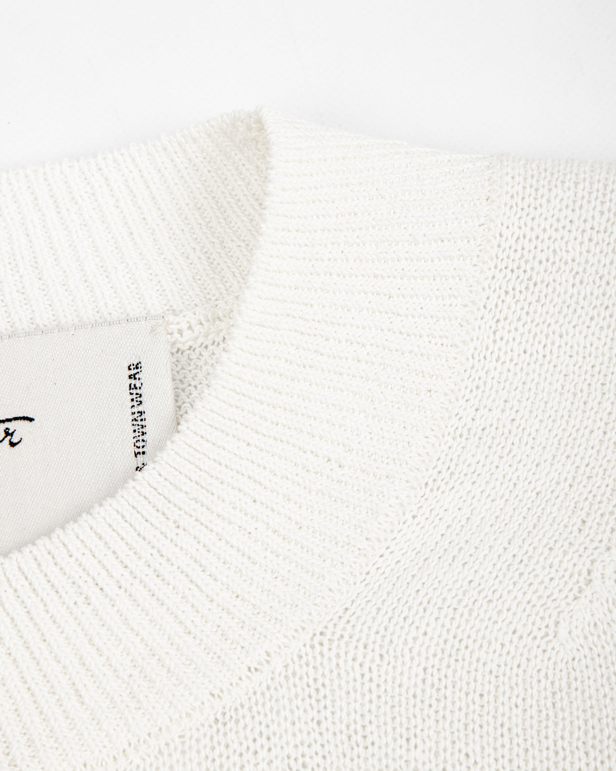 Olde H & Daughter Jyarijyari Silk Crew Pullover - Ecru - Standard & Strange