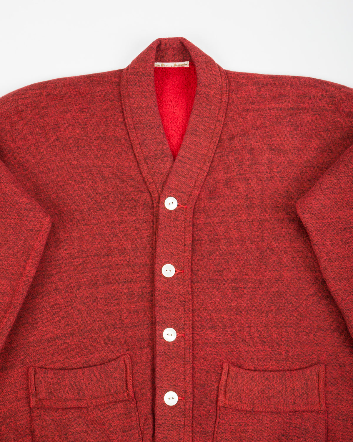 Olde Homesteader Mix Extra Cotton Fleece Cardigan - Turkey Red - Standard & Strange