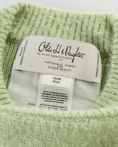 Olde H & Daughter Silk Shaggy Dog Pullover - Pistachio - Standard & Strange