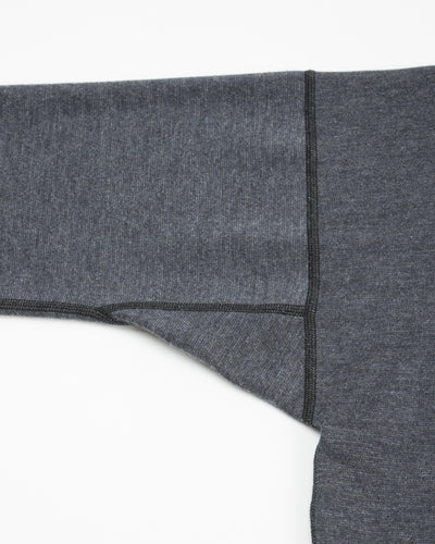 Olde Homesteader Cashmere Interlock Crewneck L/S - Black Heather - Standard & Strange