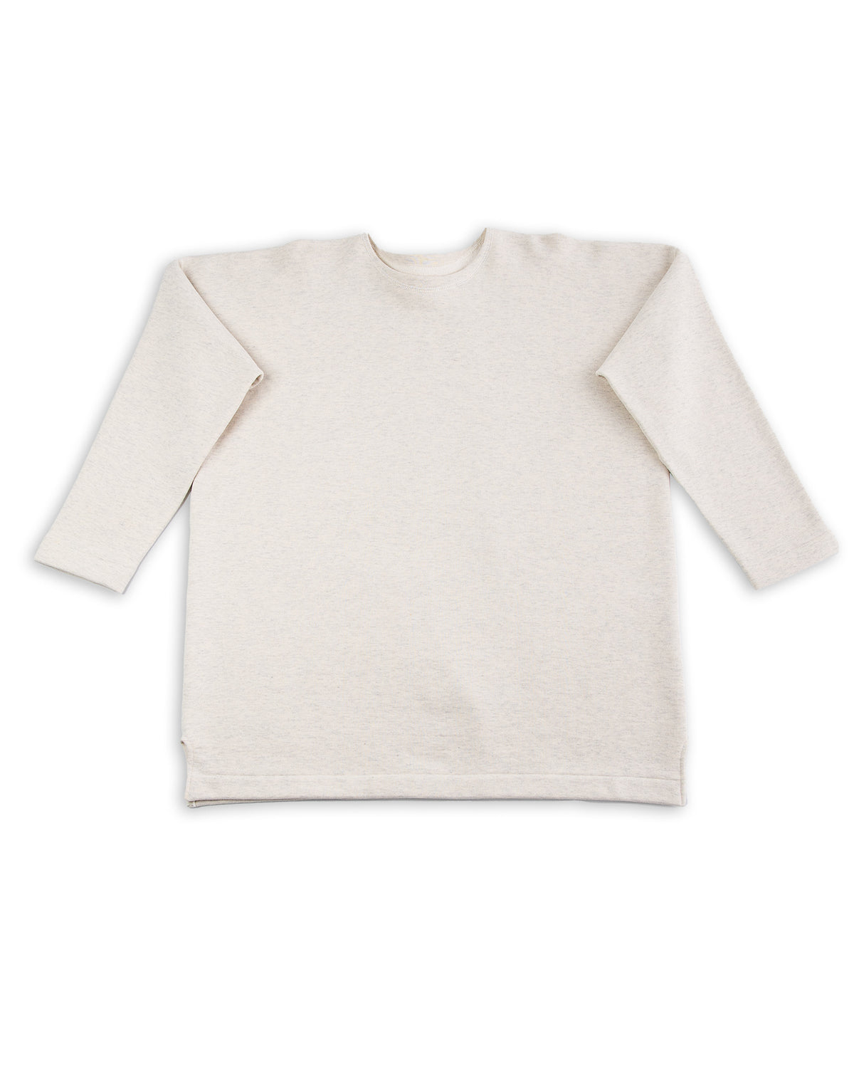 Olde Homesteader Cotton Fleece Crewneck L/S - Ecru Heather - Standard & Strange