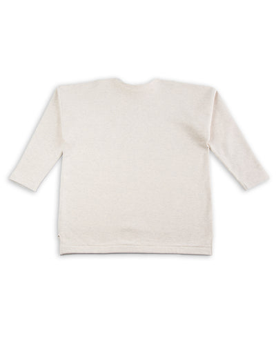 Olde Homesteader Cotton Fleece Crewneck L/S - Ecru Heather - Standard & Strange