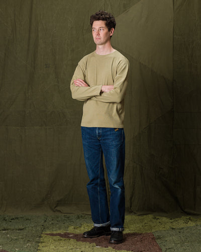 Olde Homesteader Extra Cotton Rib Crewneck L/S - Olive - Standard & Strange