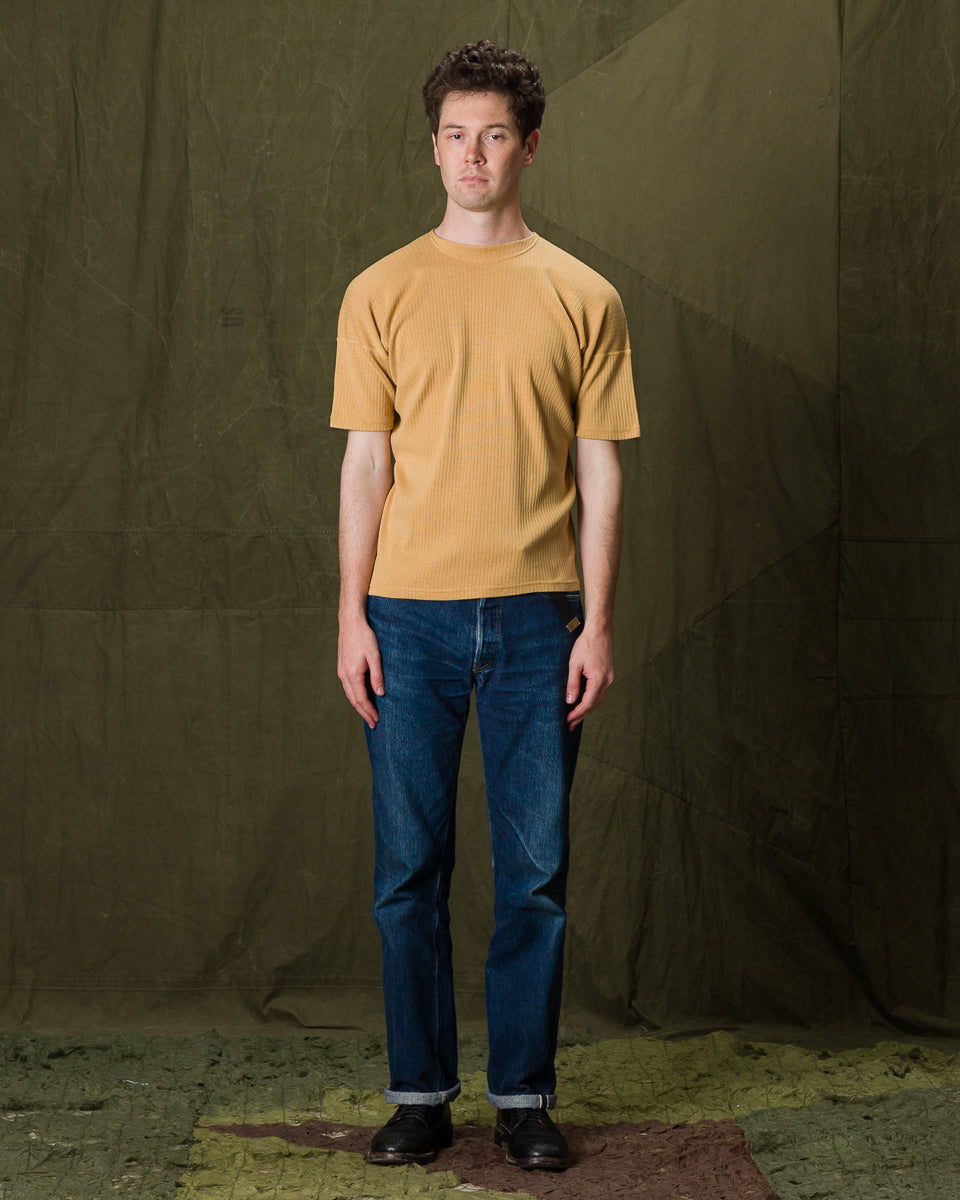 Olde Homesteader Extra Cotton Rib Crewneck S/S - Golden Yellow - Standard & Strange