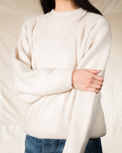 Olde H & Daughter Silk Shaggy Dog Pullover - Butter - Standard & Strange