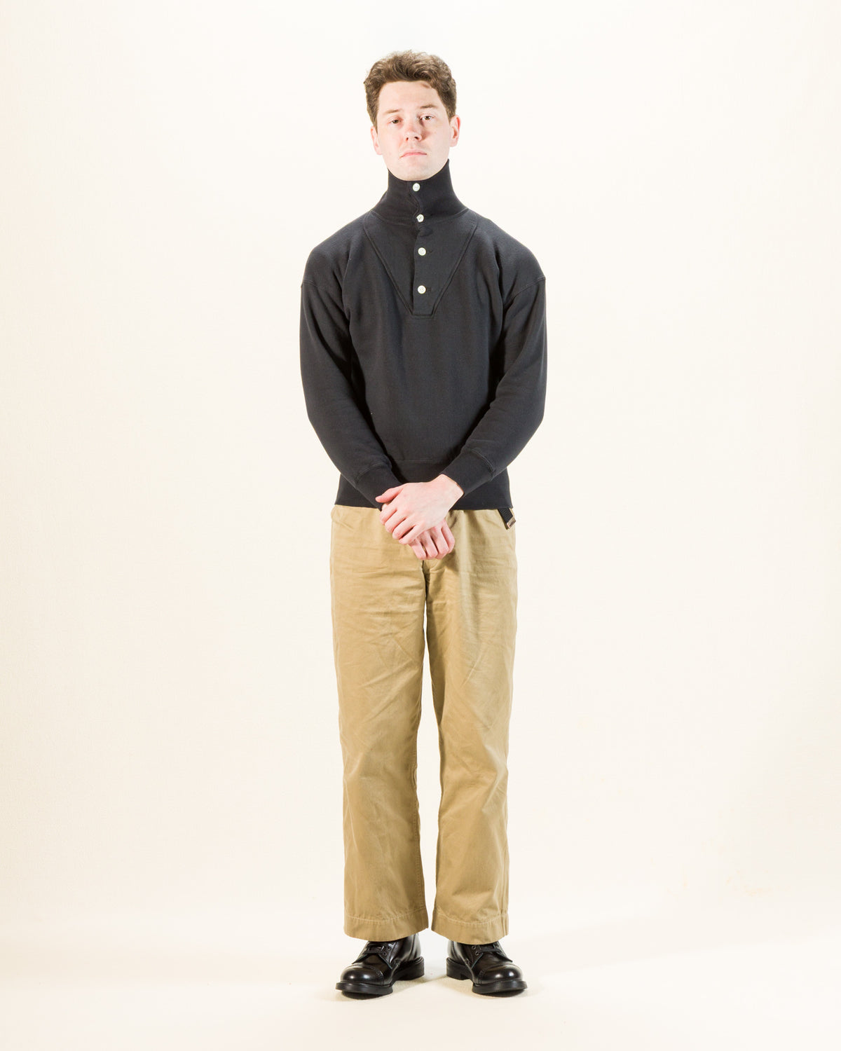 Olde Homesteader Stand Collar Long Sleeve - Black - Standard & Strange