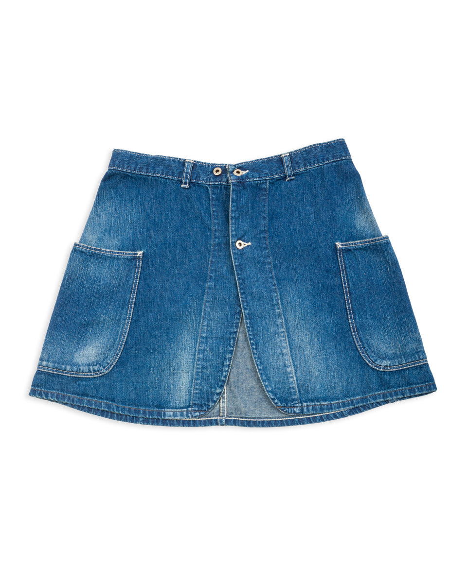 OrSlow Denim Overlap Skirt - Denim Used - Standard & Strange