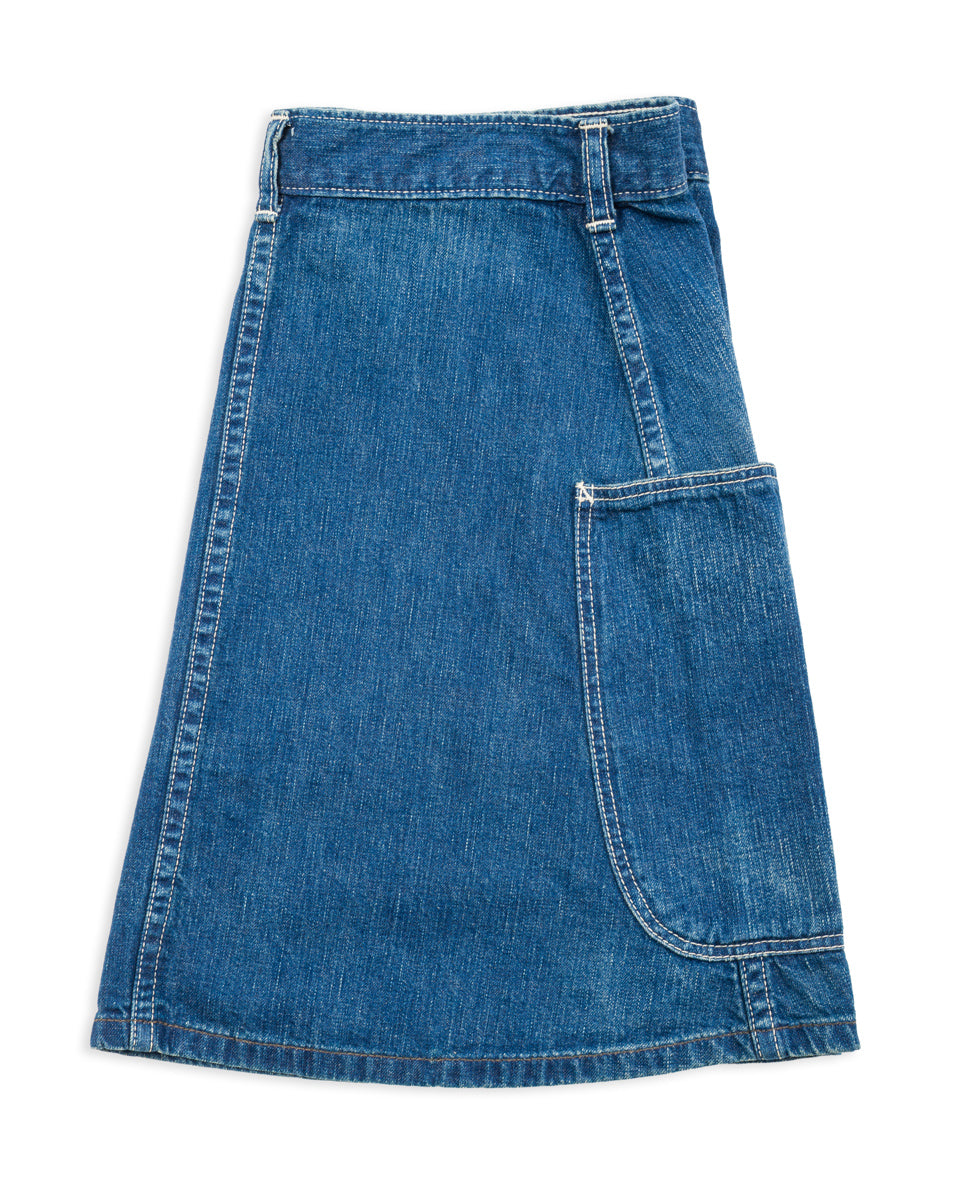OrSlow Denim Overlap Skirt - Denim Used - Standard & Strange