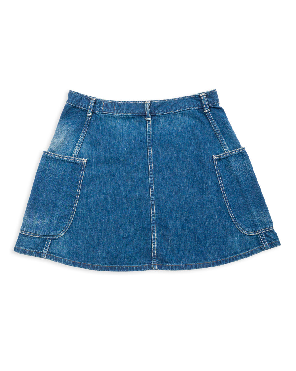 OrSlow Denim Overlap Skirt - Denim Used - Standard & Strange