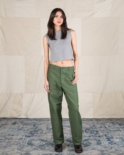 OrSlow Fatigue Pants - Regular Fit - Olive Reverse Sateen - Standard & Strange
