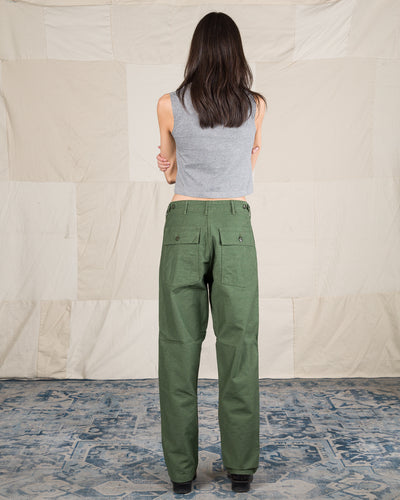 OrSlow Fatigue Pants - Regular Fit - Olive Reverse Sateen - Standard & Strange