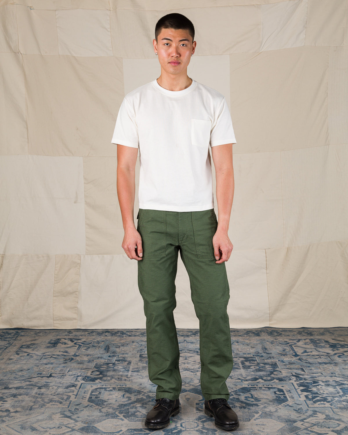 OrSlow Fatigue Pants - Regular Fit - Olive Reverse Sateen - Standard & Strange