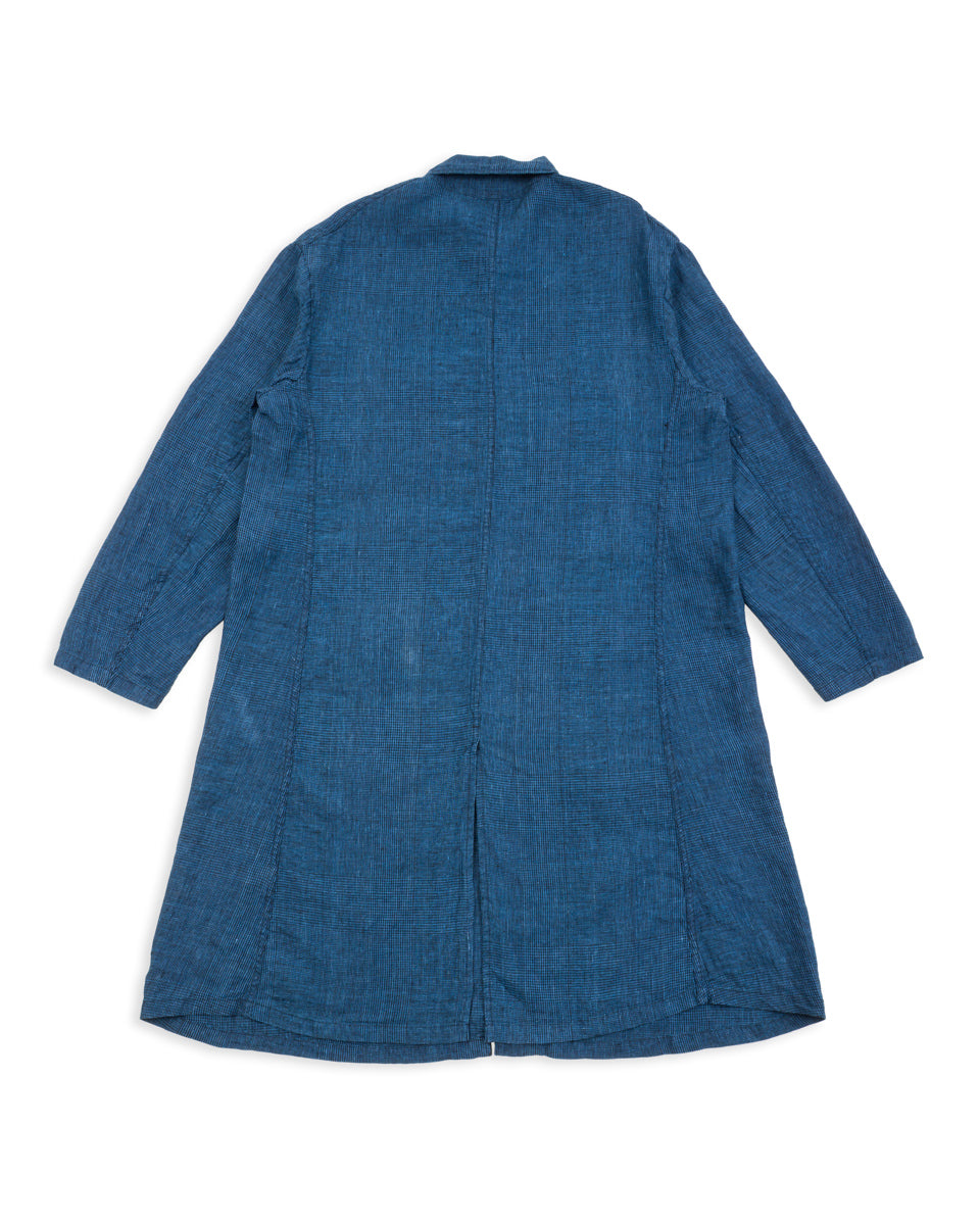 OrSlow Shop Coat (Unisex) - Indigo Check - Standard & Strange
