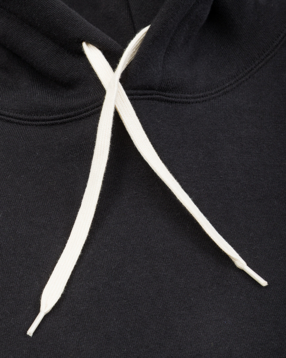 The Real McCoy's 10 oz Loopwheel Hooded Sweatshirt - Black - Standard & Strange