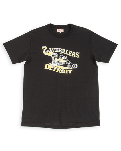 The Real McCoy's Athletic T-Shirt / 2-Wheelers Of Detroit - Black - Standard & Strange