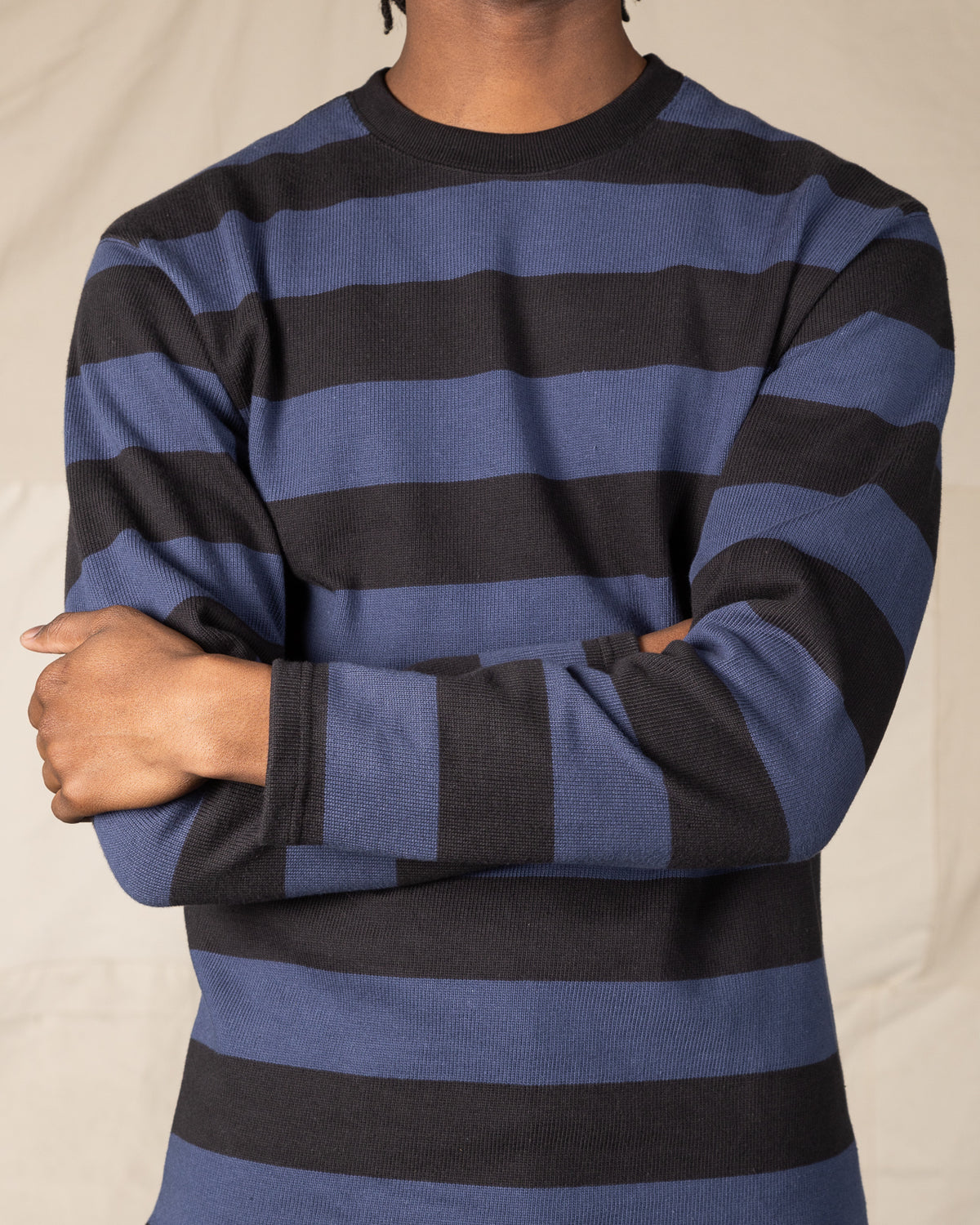 The Real McCoy's Buco Heavy Stripe Racing Jersey - Black/Blue - Standard & Strange