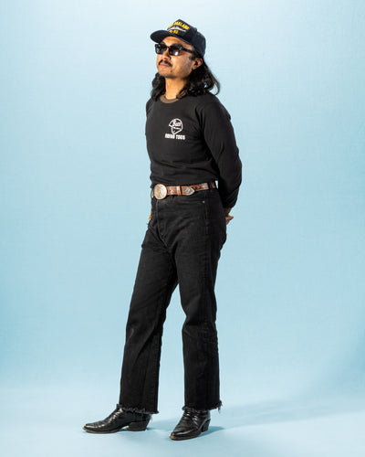The Real McCoy's Buco L/S Tee / Riding Togs - Black/Charcoal - Standard & Strange