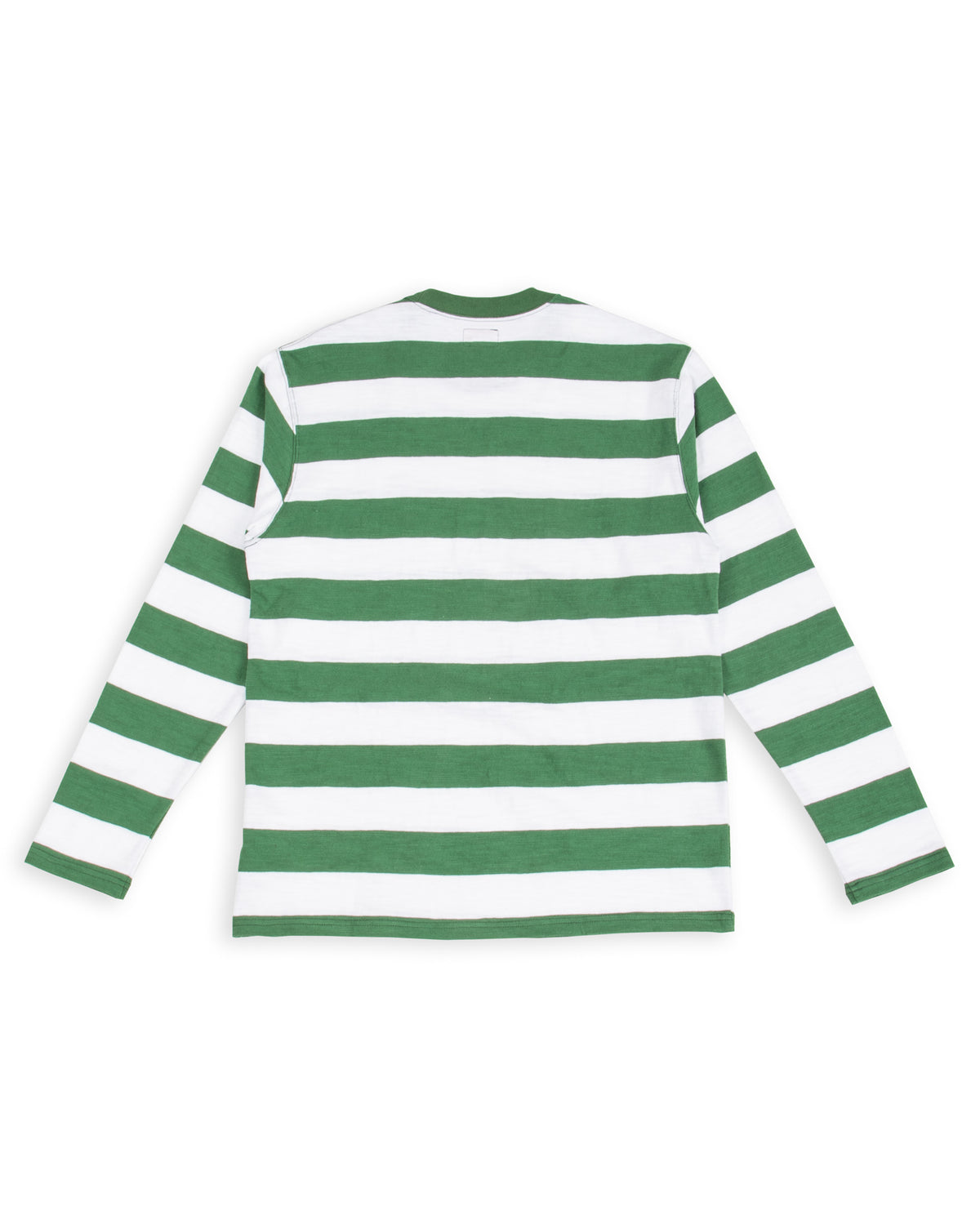 The Real McCoy's Buco Stripe Tee L/S - White/Green - Standard & Strange