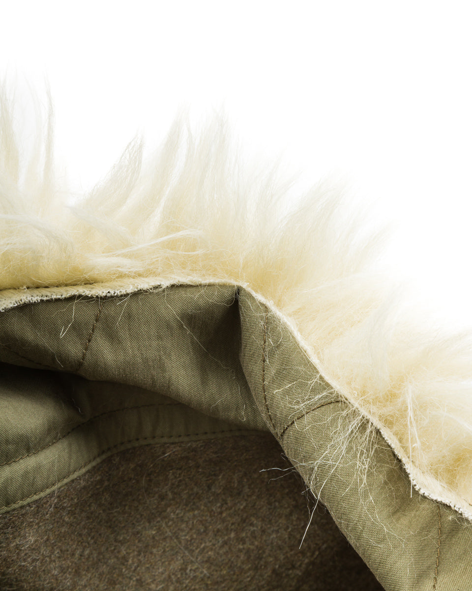 The Real McCoy's Hood, Winter, w/Synthetic Fur Ruff - Olive - Standard & Strange
