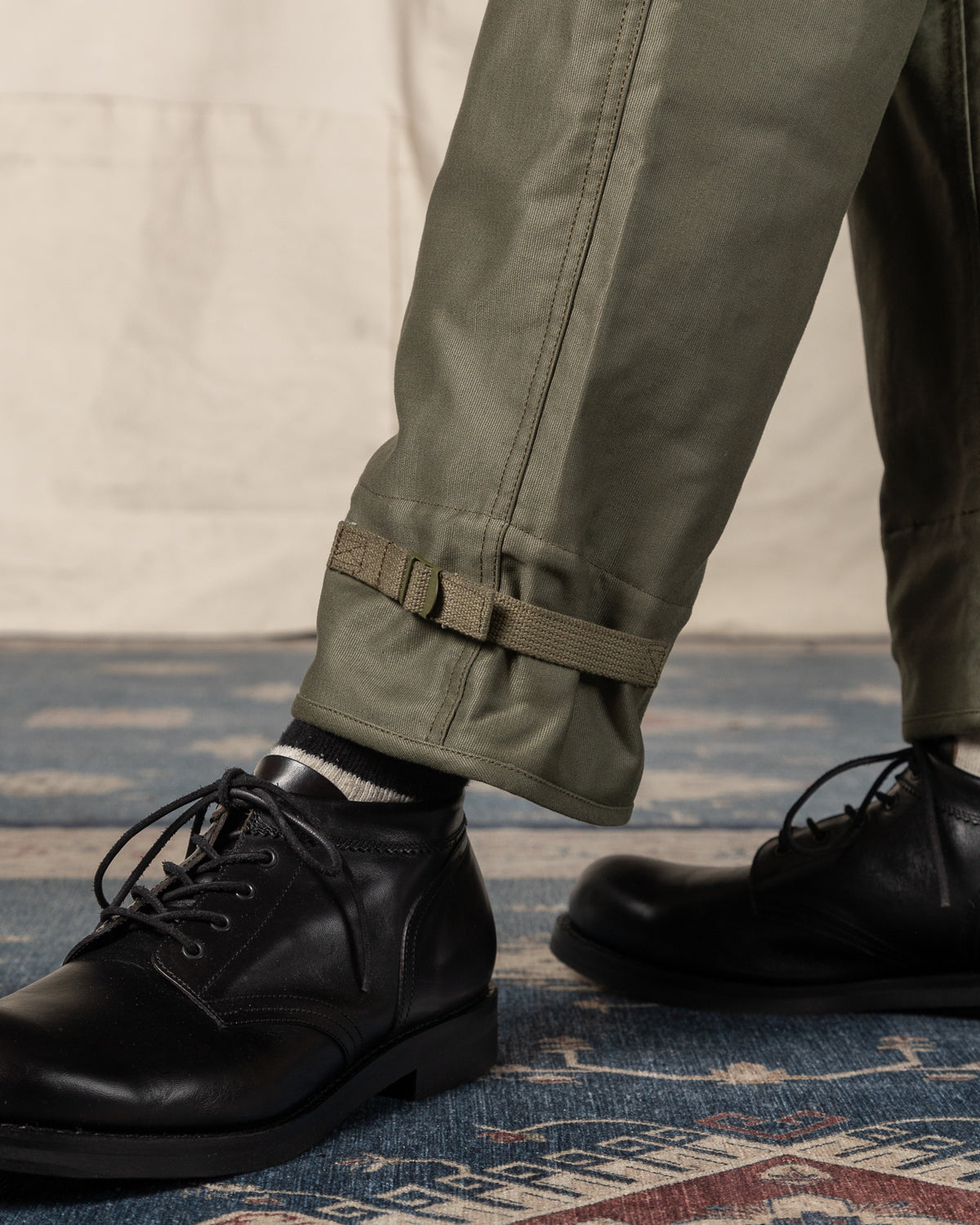 The Real McCoy's U.S.N. A-2 Deck Trousers - Olive - Standard & Strange