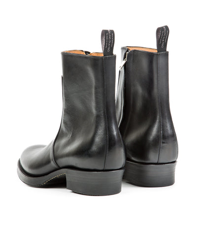 Rolling Dub Trio Gleaners Side Zip Boots - Black Japanese Box Calf - Standard & Strange