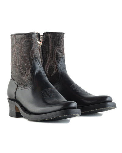 Rolling Dub Trio Loro Side Zip - Horsebutt Black Flame Embroidery - Standard & Strange