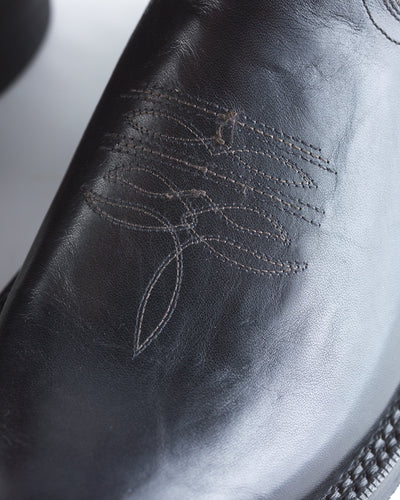 Rolling Dub Trio Loro Side Zip - Horsebutt Black Flame Embroidery - Standard & Strange