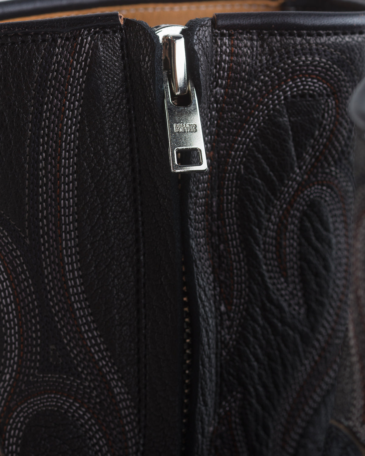 Rolling Dub Trio Loro Side Zip - Horsebutt Black Flame Embroidery - Standard & Strange