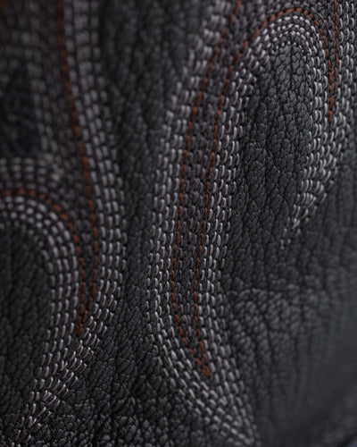 Rolling Dub Trio Loro Side Zip - Horsebutt Black Flame Embroidery - Standard & Strange