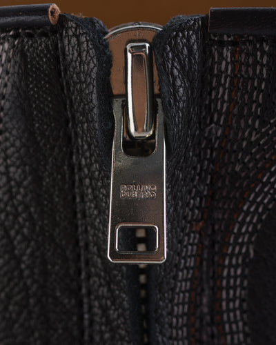 Rolling Dub Trio Loro Side Zip - Horsebutt Black Flame Embroidery - Standard & Strange