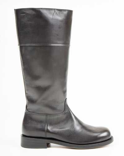 Rolling Dub Trio Rottweiler Riding Boots - All Black Horsehide - Standard & Strange