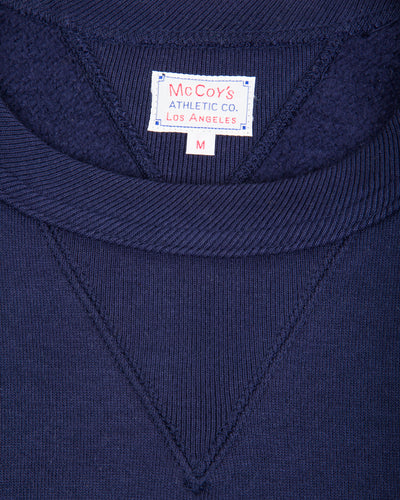 The Real McCoy's 10 oz Loopwheel Crewneck Sweatshirt - Navy - Standard & Strange