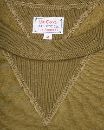 The Real McCoy's 10 oz Loopwheel Crewneck Sweatshirt - Olive - Standard & Strange