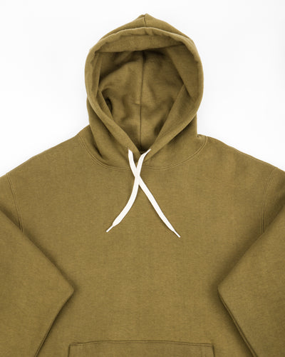 The Real McCoy's 10 oz Loopwheel Hooded Sweatshirt - Olive - Standard & Strange